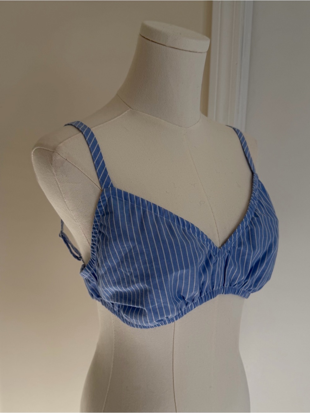 Brand New Gap Blue & White Striped Bralette Crop Top